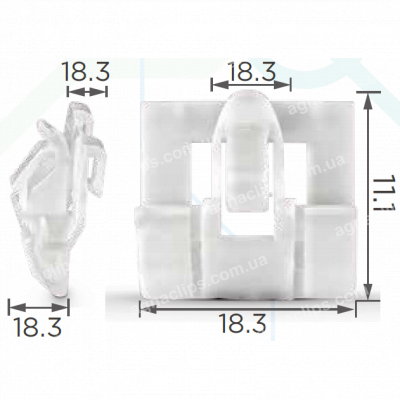 C 62 Кліпса молдингу Acura Honda 91510SR3003 91510SR3003