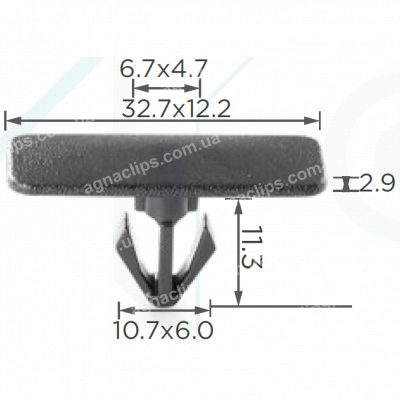 C 224 Кліпса GM Daewoo Chevrolet Saab 10437565 молдинг