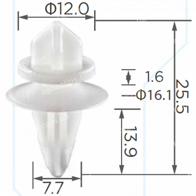 C 258 Кліпса Mitsubishi MB846992 молдингу даху