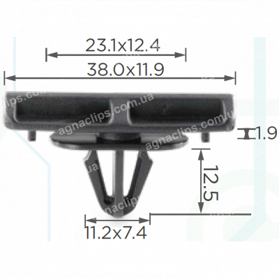C 261 Кліпса Chrysler Jeep 55156447AB кріплення бризковиків