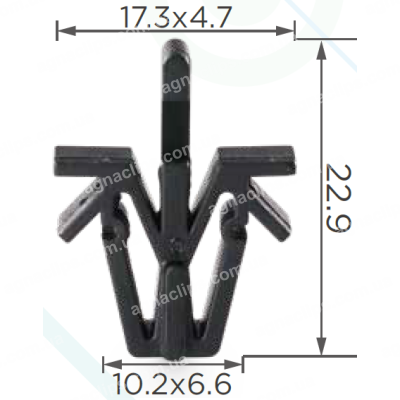 C 263 Кліпса решітки радіатора Lexus Toyota 9046712040