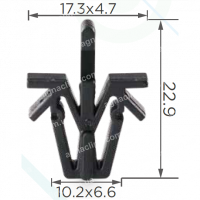 C 263 Кліпса решітки радіатора Lexus Toyota 9046712040