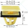 C 361 Кліпса Hyundai Kia 877583D000 8775839000 Молдинги