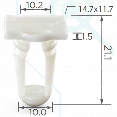 C 522 Кліпса VW BMW 191853577 кріплення молдингу порога