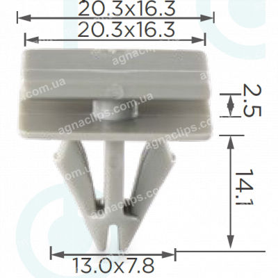 C 673 Кліпса Buick Cadillac Chevrolet GM Oldsmobile Pontiac 25693852 молдингу порога