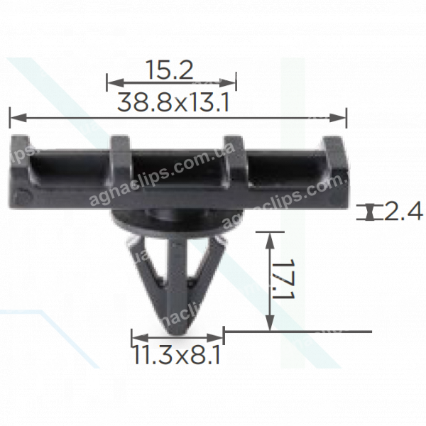 C 688 Кліпса Ford Lincoln F6DZ5410182AA молдингу порога