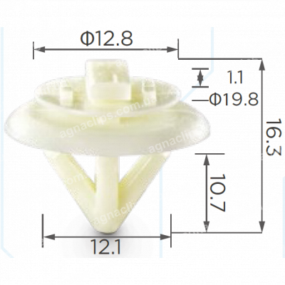 C 691 Кліпса молдингу