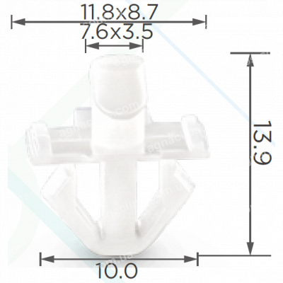 C 693 Кліпса GM 10287547 молдингу двері