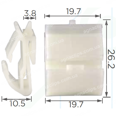 C810 Кліпса молдингу двері Honda 90601-SH3-014