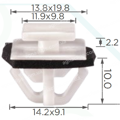 C828 Кліпса Hyundai Kia 8775638000 молдингу двері