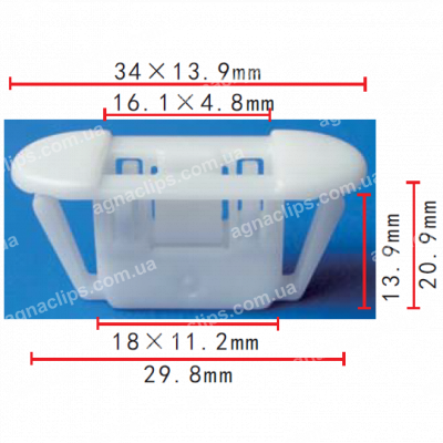 C 861 Кліпса Infiniti / Nissan T=34.0*13.9, H=20.9, F=18.0*11.2, F1=29.8 76988-3J000