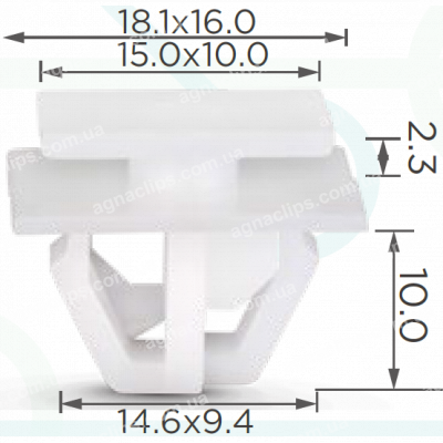C 889 Кліпса Hyundai Ssang Yong 795 570 6000 молдингу крила