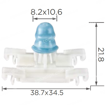 C922 Кліпса VW 1H0853585B молдингу двері