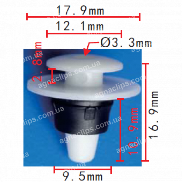 C 924 Кліпса VW Seat 357853585A молдингу двері