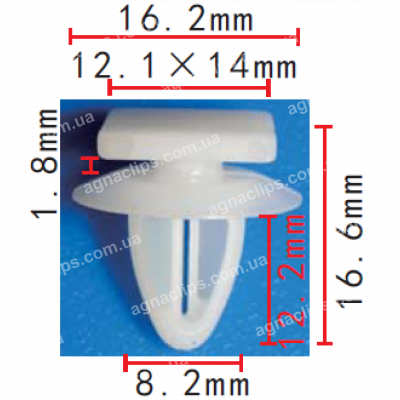 C 935 Кліпса Mitsubishi MB344789 молдингу