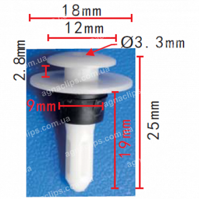 C 941 Кліпса VW 701853585 молдингу двері