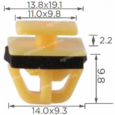 C 969 Кліпса Hyundai Kia 8775835000 молдинг