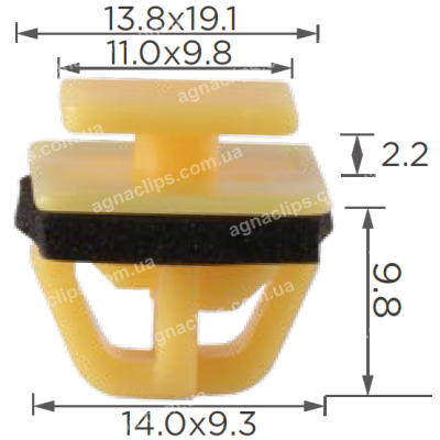 C 969 Кліпса Hyundai Kia 8775835000 молдинг