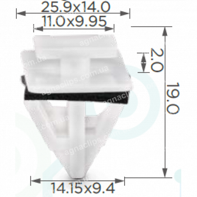 C 988 Кліпса Ssang Yong 7959108B00 K7959108B001 Молдинг