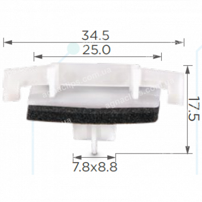 C 1087 Кліпса Ford 5429796 молдингу