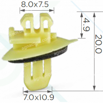 C 1088 Кліпса Lexus Toyota 7588260010 молдингу, накладок крила