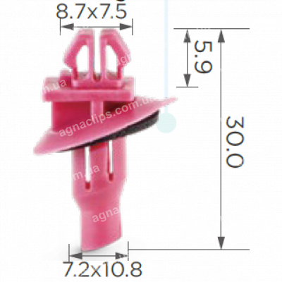 C 1089 Кліпса Lexus Toyota 7588160010 молдингу, накладок крила