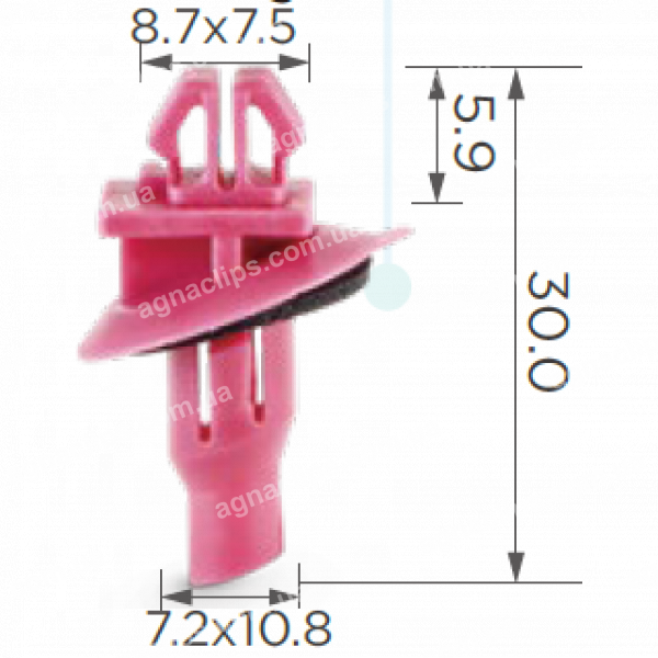 C 1089 Кліпса Lexus Toyota 7588160010 молдингу, накладок крила