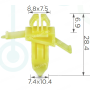 C1090 Кліпса Lexus Toyota 7539860020 7539860021 молдингу, накладок крила