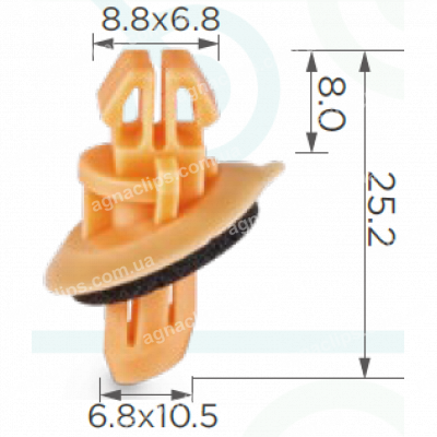 C 1092 Кліпса Lexus Toyota 7539460030 переднього підкрилка