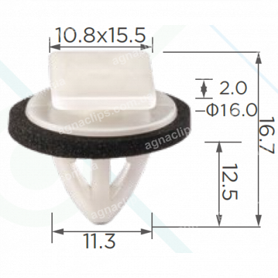 C 1114 Кліпса Hyundai Kia 87702H1000 Молдинг