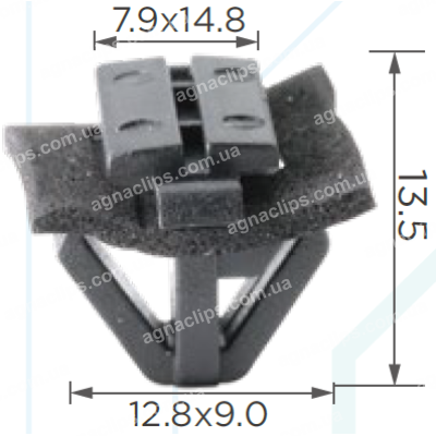C 1149 Кліпса молдинга дверей Hyundai Kia 877562G000 8775626000