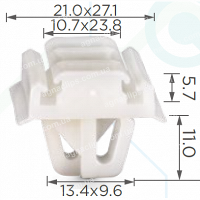 C 1181 Кліпса Honda 75306SDAA01 молдингу двері