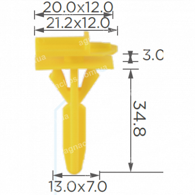 C 1188 Кліпса молдингу Chevrolet GM 25774893 11589244 33031124 11569973