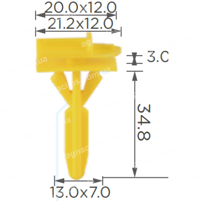 C1188 Кліпса молдингу Chevrolet GM 25774893 11589244 33031124 11569973