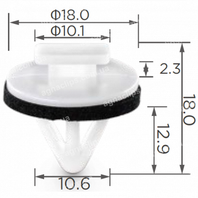 C 1200 Кліпса Toyota 753950T010 накладки порога
