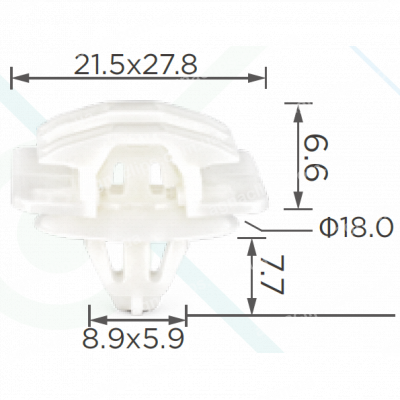 C 1256 Кліпса Renault 7703077362 молдингу двері
