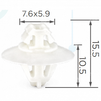 C 1256A Кліпса Renault 7703077362 молдингу двері