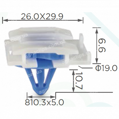 C 1258 Кліпса Renault 7701040837 молдингу двері