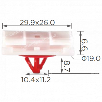 C 1261 Кліпса Renault 7701043799 молдингу двері