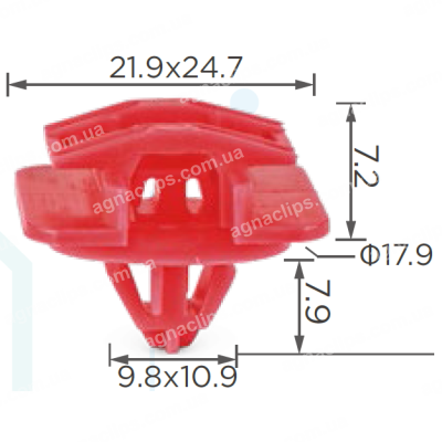 C1263 Кліпса Renault 7703077363 молдингу двері