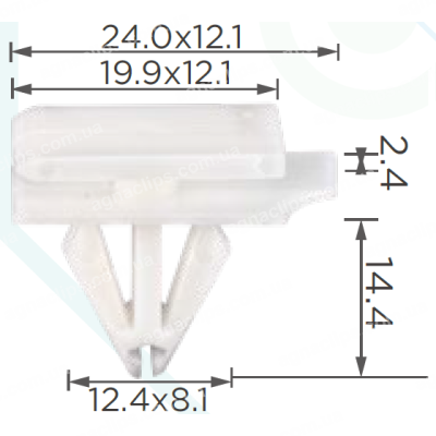 C1271 Кліпса General Motors 10323057 молдингу порога
