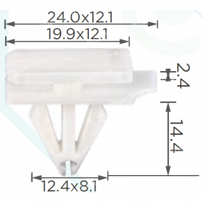 C 1271 Кліпса General Motors 10323057 молдингу порога