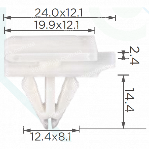 C 1271 Кліпса General Motors 10323057 молдингу порога