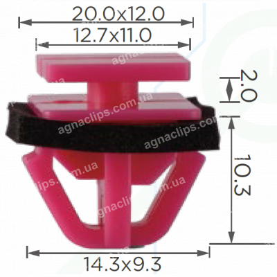 C 1315 Кліпса дверної панелі Hyundai Kia 877563E500