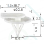 C 1339 Кліпса BMW Mini 07137073915 молдингу порога
