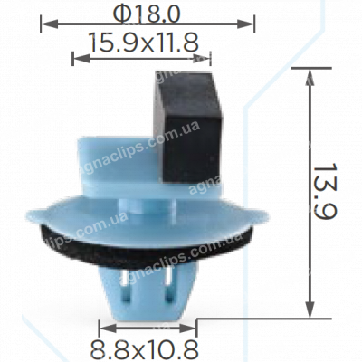 C 1353 Кліпса Toyota кріплення бризковика