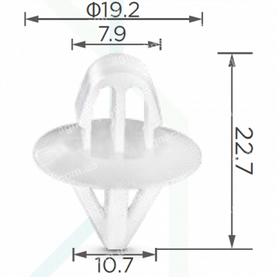 C 1438 Кліпса Nissan Infiniti 63848VD210 молдингу крила