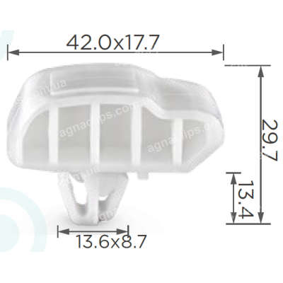 C1442 Кліпса Honda Accord 75328SM4A01 молдингу