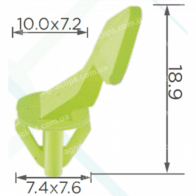 C 1450 Кліпса Honda 72311SAA003 ущільнювальної гумки двері