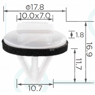C 1478 Кліпса Toyota Lexus 75867AC020 молдингів